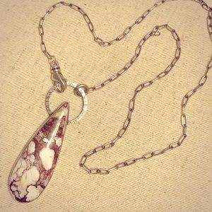 Sterling Wild Horse Jasper Necklace